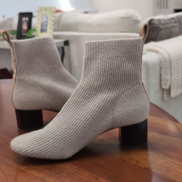 Everlane The Glove Wool Blend Pull On Boot Oatmeal Size 5 - Picture 10 of 14